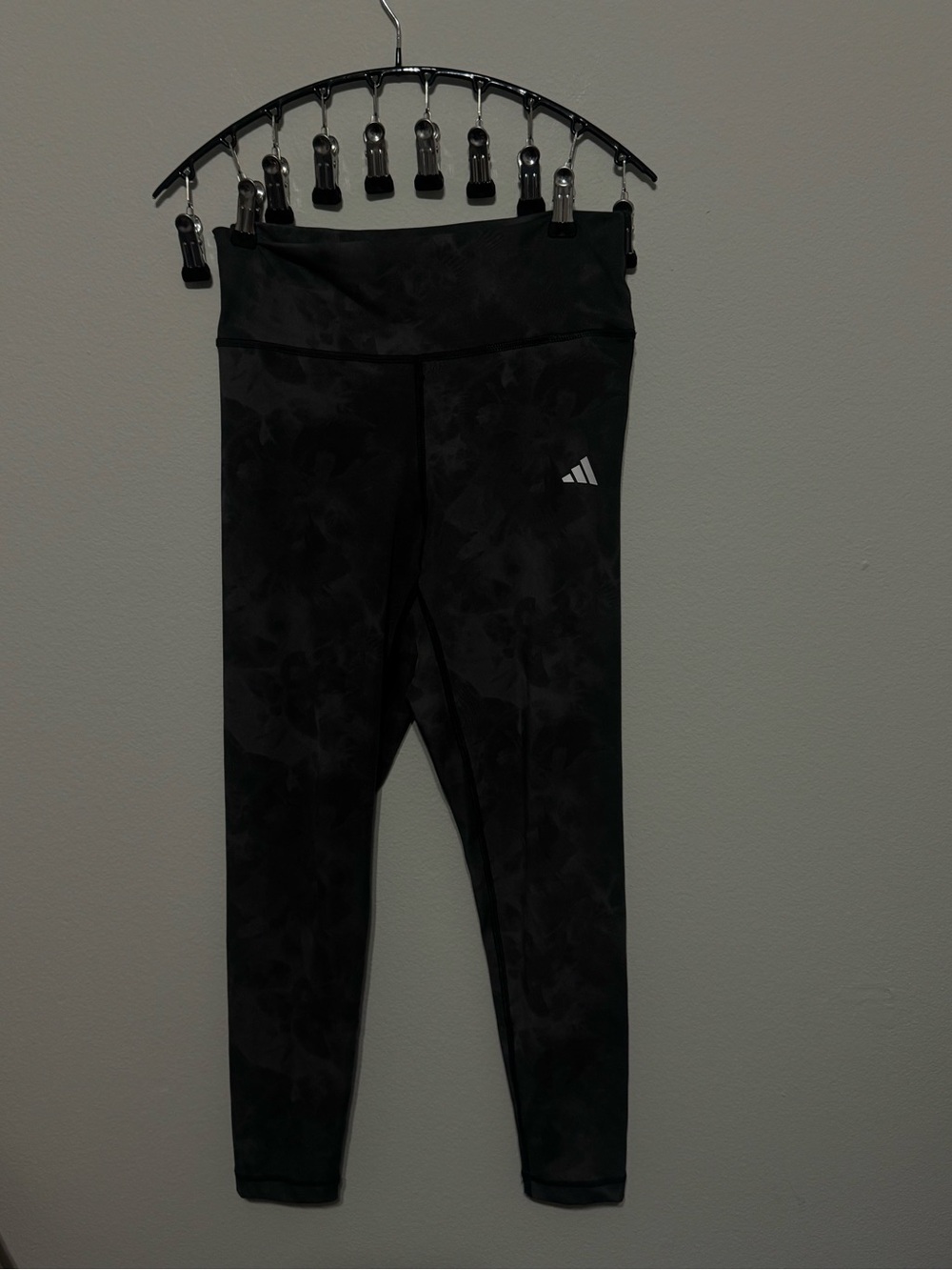 adidas Black Subtle Camo Kids' Athletic Leggings